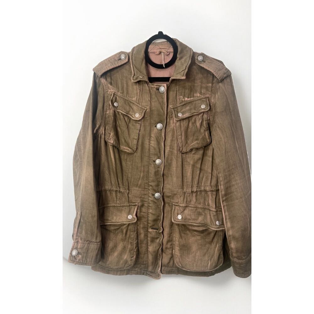 Free People Women's Not Your Brothers Surplus Jacket Military Army Cargo Size S - Picture 4 of 12